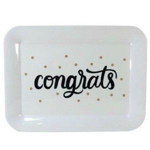 Melamine Congrats Serving Tray Spritz - 12x15.75